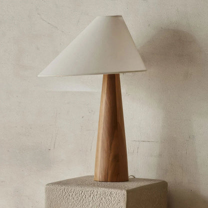 Kiki's Way | Bonfilia Wood Table Lamp – Fabric Shade