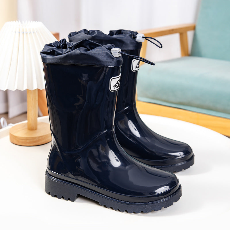 Women's Premium and Stylish Rubber Boots with Adjustable Lacing System