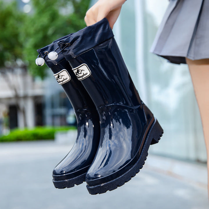 Women's Premium and Stylish Rubber Boots with Adjustable Lacing System
