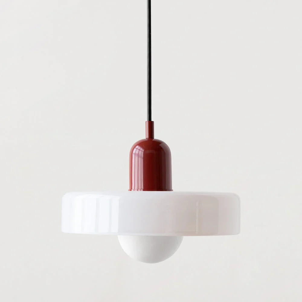 Kiki's Way | Stained Glass Pendant Light – Brass Finish, G9