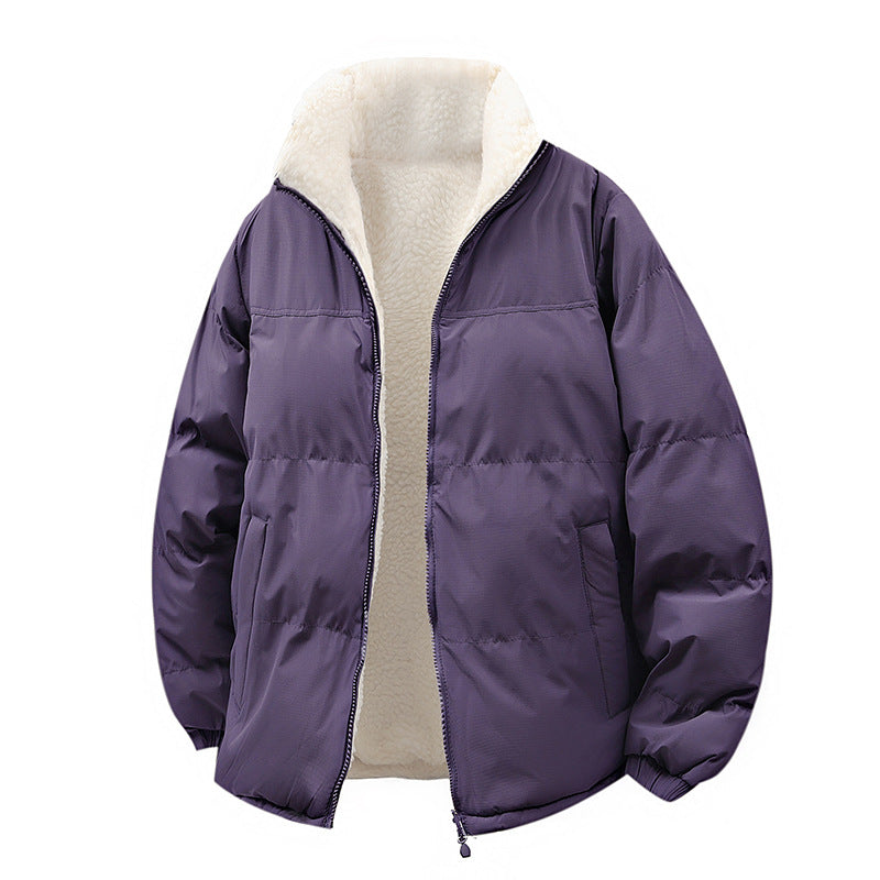 Women's Quilted Jacket with Lining and Pockets - Warm Winter Jacket