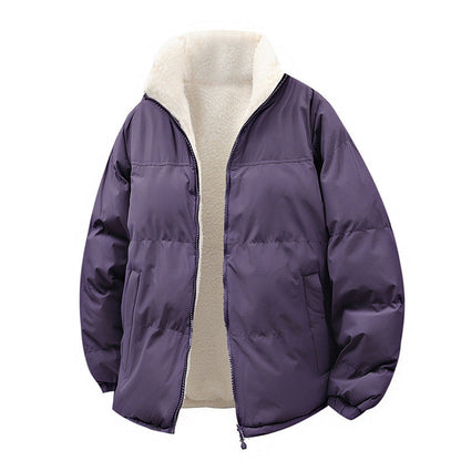 Women's Quilted Jacket with Lining and Pockets - Warm Winter Jacket
