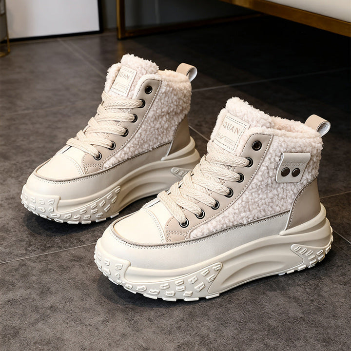 Fleece-Lined Winter Snow Boots for Women