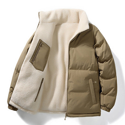Women's Quilted Jacket with Lining and Pockets - Warm Winter Jacket