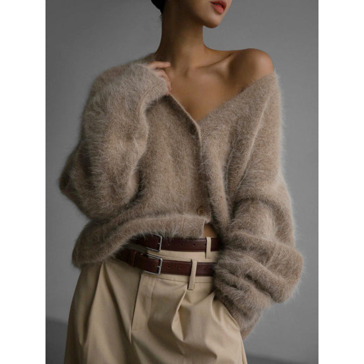 Women's Cozy Cardigan in Mohair