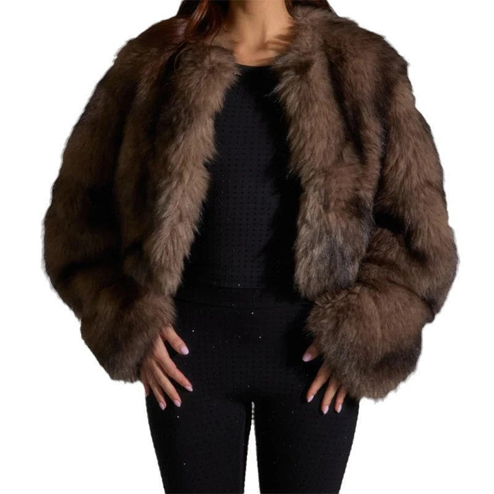 Women's Fur Jacket with Long, Soft Sleeves