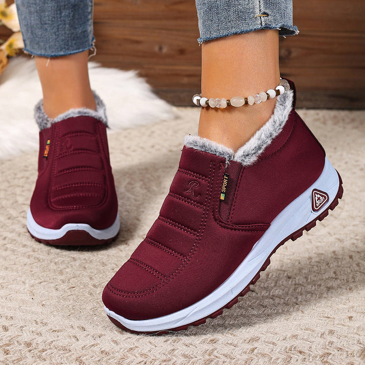 Women's Winter Slip-On Sneakers, Warm Lining & Non-Slip Sole, Plus Sizes