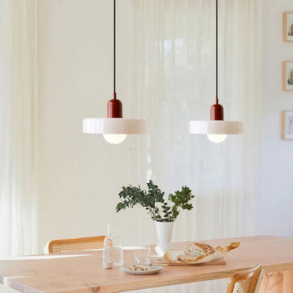 Kiki's Way | Stained Glass Pendant Light – Brass Finish, G9