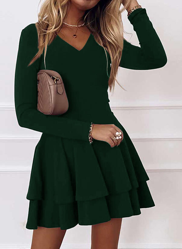 Women's Wrap Dress with Ruffle Details and Elegant Fit