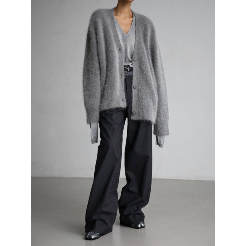 Women's Cozy Cardigan in Mohair