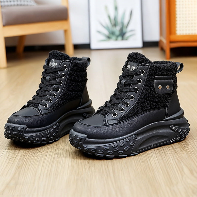 Fleece-Lined Winter Snow Boots for Women
