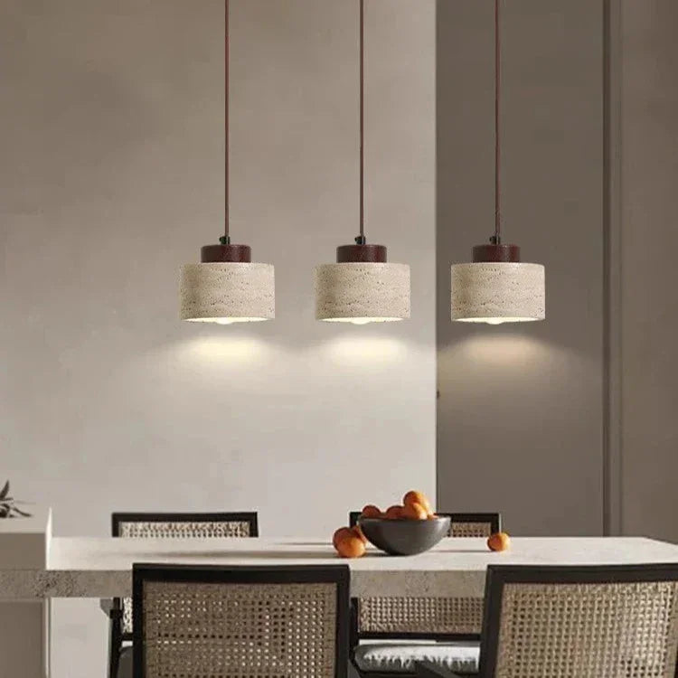 Kiki's Way | Janette Travertine Pendant Light – Cord Hung