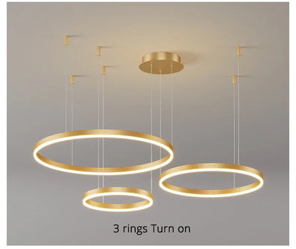 Kiki's Way | Fleur Ring Chandelier – Multi-Ring LED, Dimmable