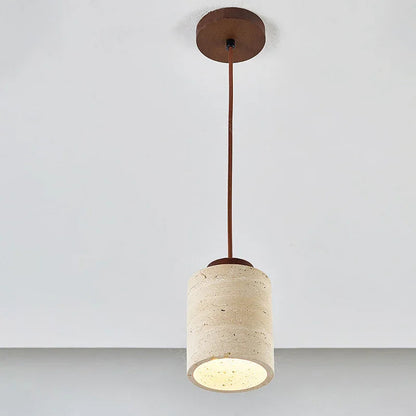 Kiki's Way | Janette Travertine Pendant Light – Cord Hung