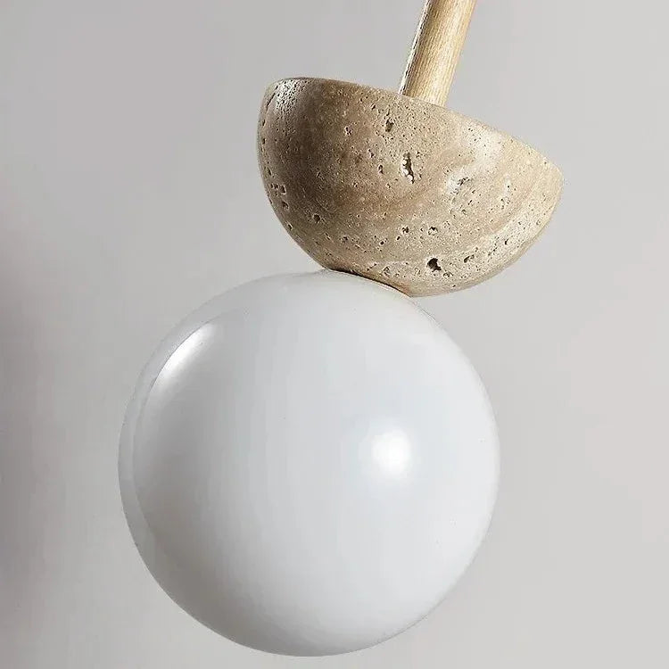 Kiki's Way | Audrey Travertine Pendant Light – Cream Stone