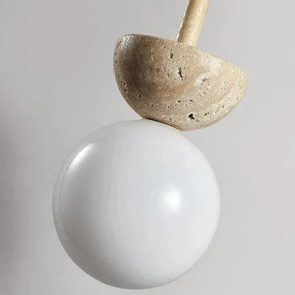 Kiki's Way | Audrey Travertine Pendant Light – Cream Stone