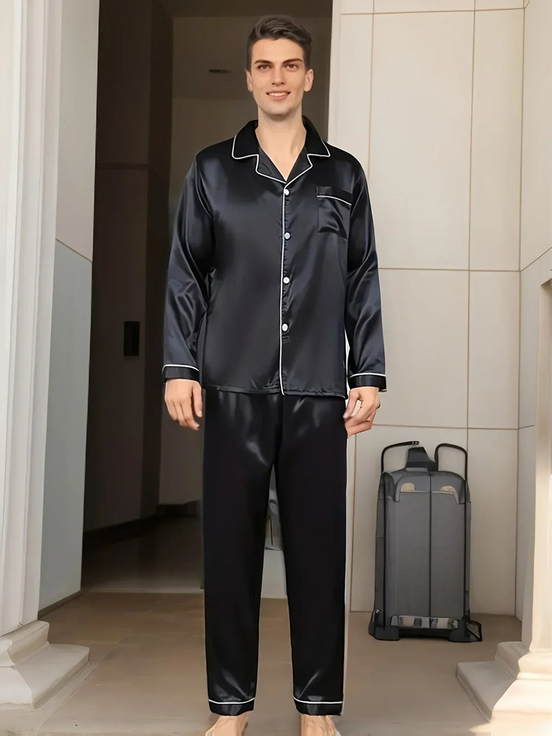 Men's Pajama Set in Satin