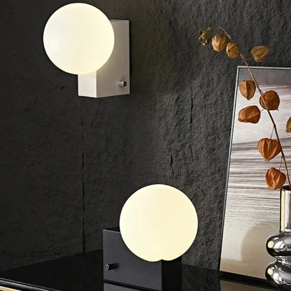 Kiki's Way | Arya Steel Table Lamp – Frosted Glass Globe
