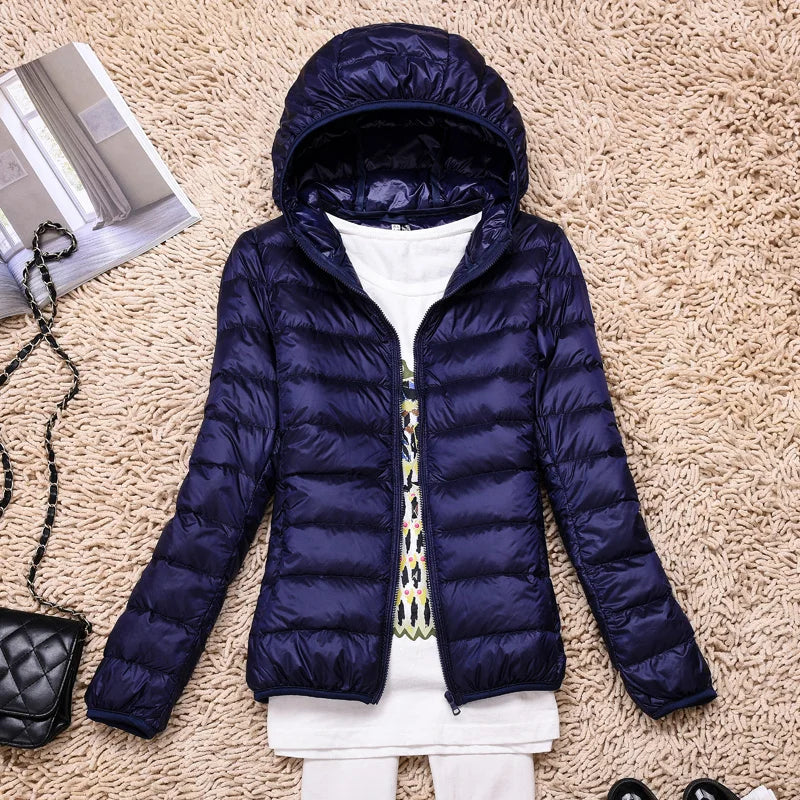 Ultra-Light Women's Down Jacket with Hood