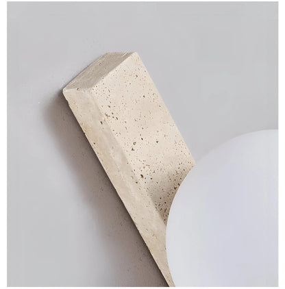 Kiki's Way | Abigail Travertine Wall Light – Vertical Bar