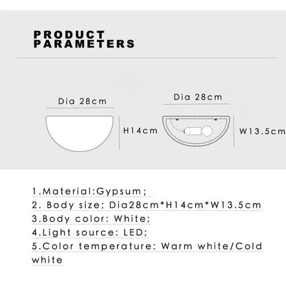 Kiki's Way | Aurelie Gypsum Wall Light – Plaster White, E27