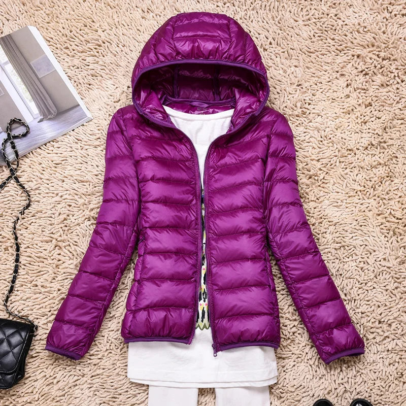 Ultra-Light Women's Down Jacket with Hood