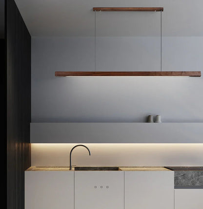 Kiki's Way | Catalina Linear Pendant Light – Pine & Black Walnut