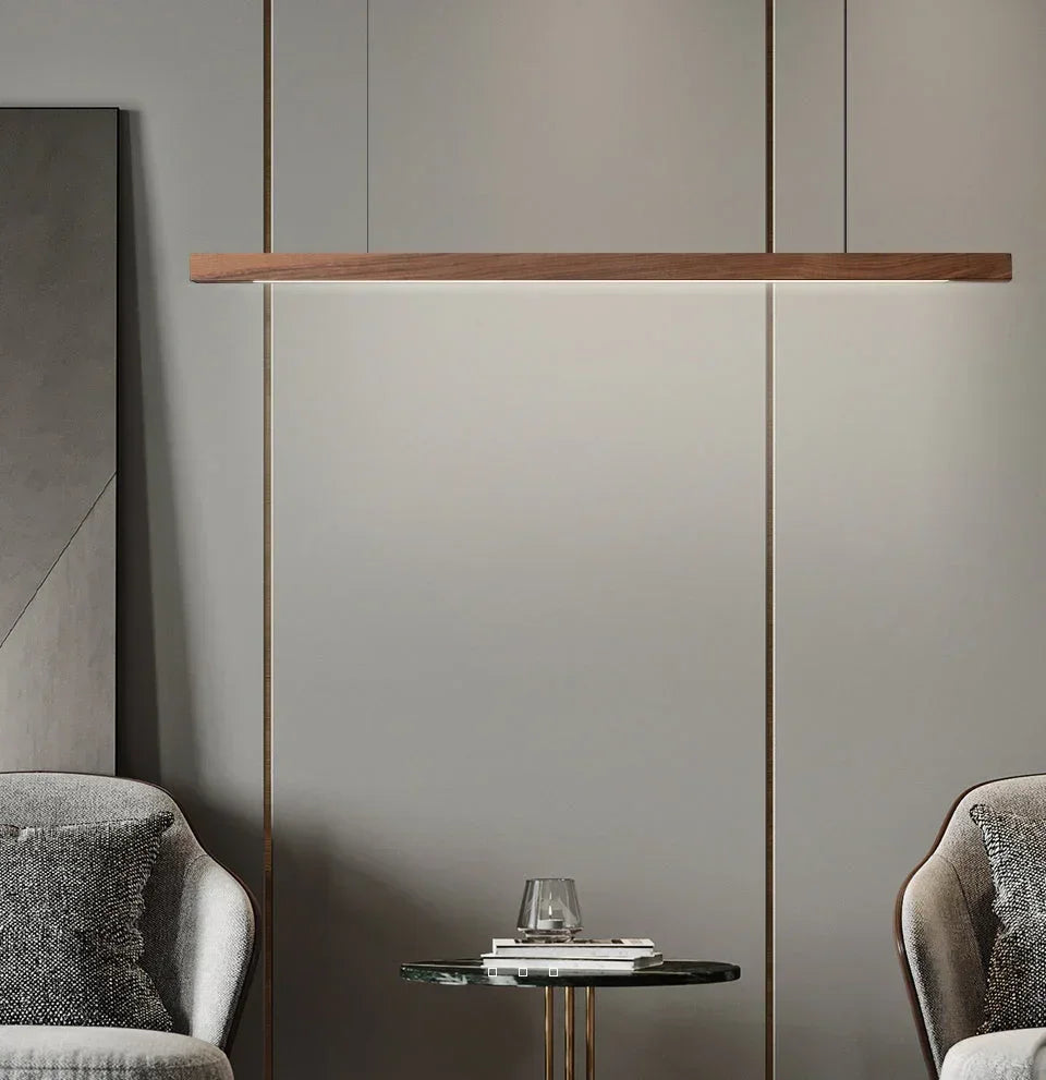 Kiki's Way | Catalina Linear Pendant Light – Pine & Black Walnut