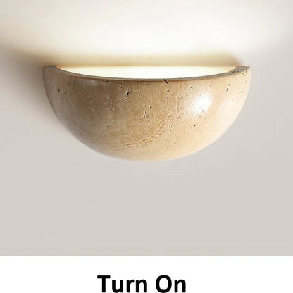 Kiki's Way | Avery Travertine Wall Light – Half-Moon, G4