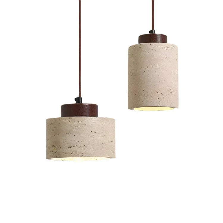 Kiki's Way | Janette Travertine Pendant Light – Cord Hung