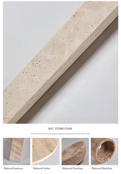 Kiki's Way | Abigail Travertine Wall Light – Vertical Bar