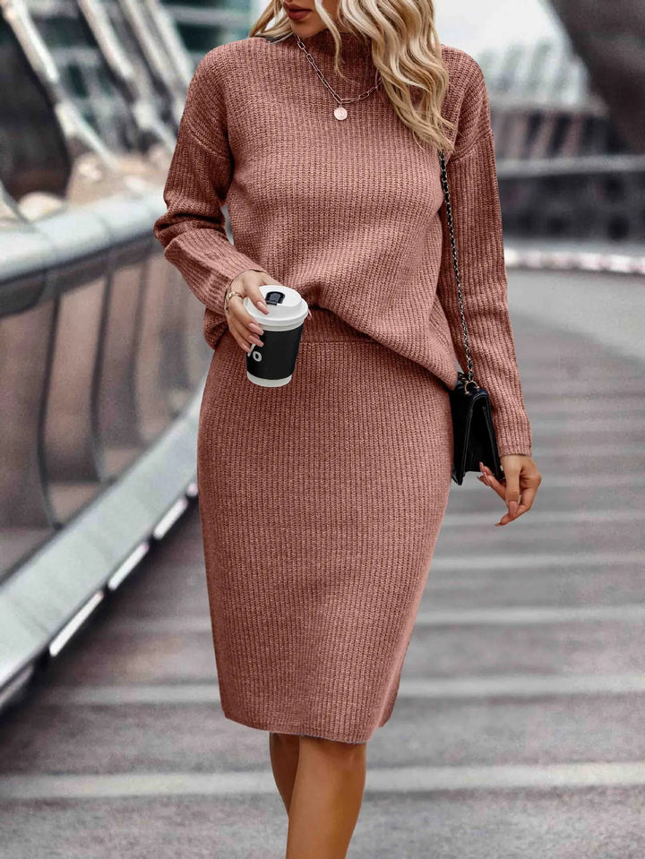 Women's 2-Piece Sweater and Skirt Set