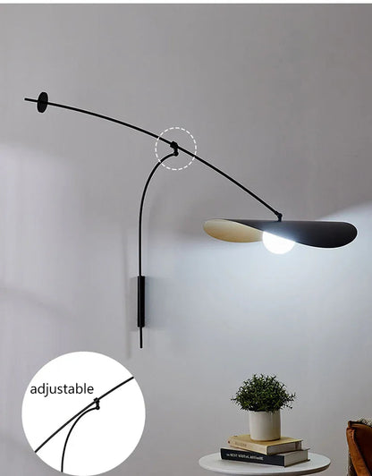 Kiki's Way | Ariel Long-Arm Wall Light – Frosted Glass, Black or Gold