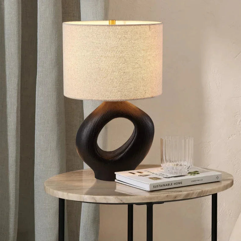 Kiki's Way | Aleyna Resin Table Lamp – Fabric Shade