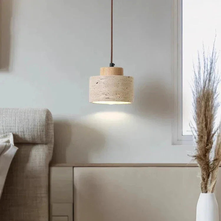 Kiki's Way | Janette Travertine Pendant Light – Cord Hung