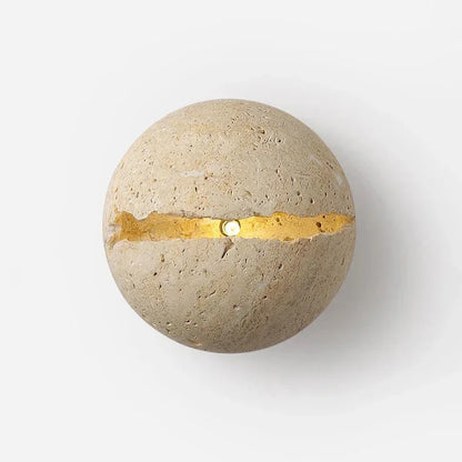 Kiki's Way | Blake Travertine Wall Light – Round Disc, G4