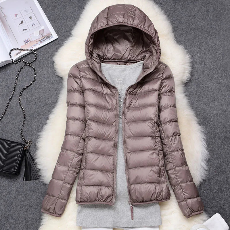 Ultra-Light Women's Down Jacket with Hood