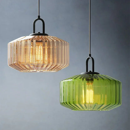 Kiki's Way | Quennie Coloured Glass Pendant Light – Green or Purple
