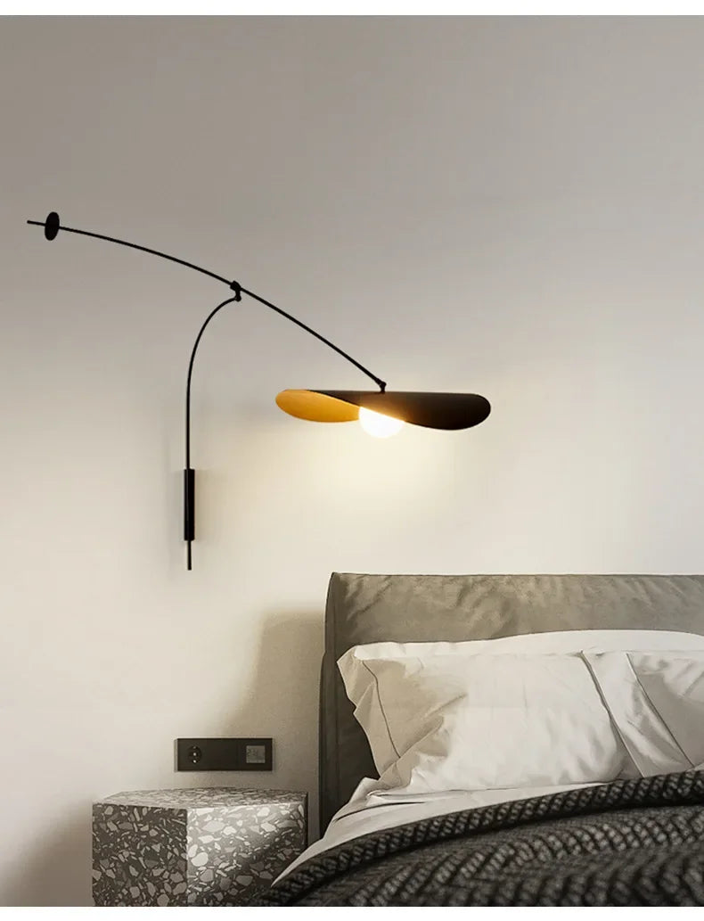 Kiki's Way | Ariel Long-Arm Wall Light – Frosted Glass, Black or Gold
