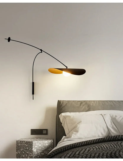 Kiki's Way | Ariel Long-Arm Wall Light – Frosted Glass, Black or Gold