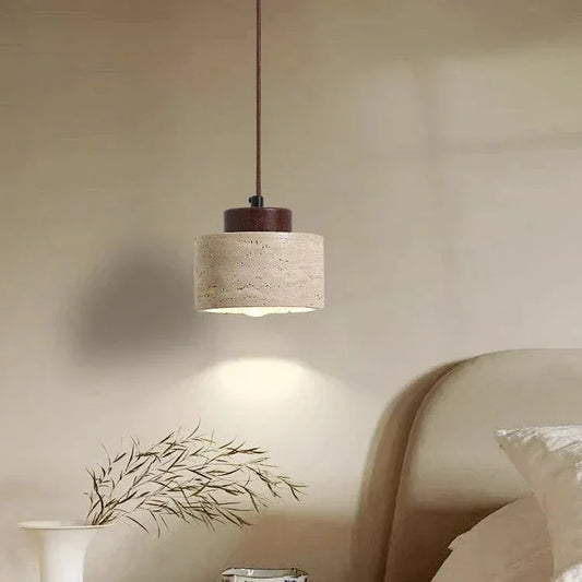 Kiki's Way | Janette Travertine Pendant Light – Cord Hung