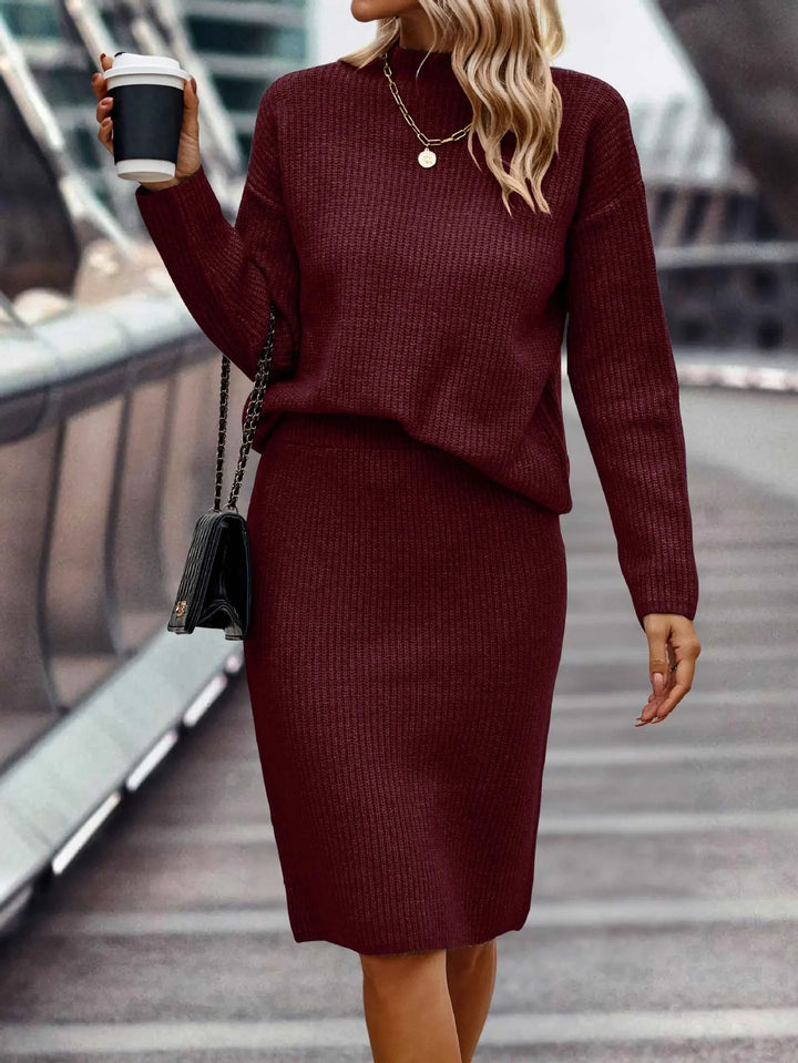 Women's 2-Piece Sweater and Skirt Set