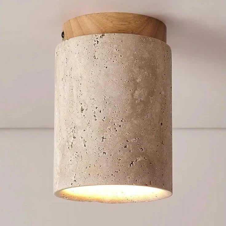 Kiki's Way | Tifanny Travertine Ceiling Light – Wood, E27