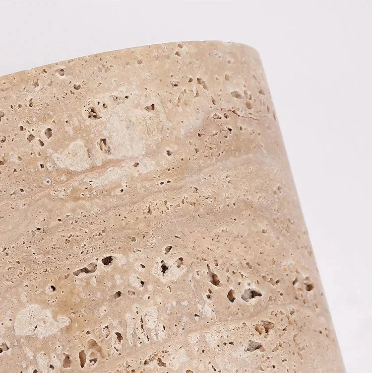 Kiki's Way | Azrel Travertine Wall Light – Up & Down, Frosted Glass