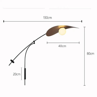 Kiki's Way | Ariel Long-Arm Wall Light – Frosted Glass, Black or Gold