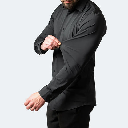 Men's Non-Iron Long-Sleeve Shirt with Button Placket