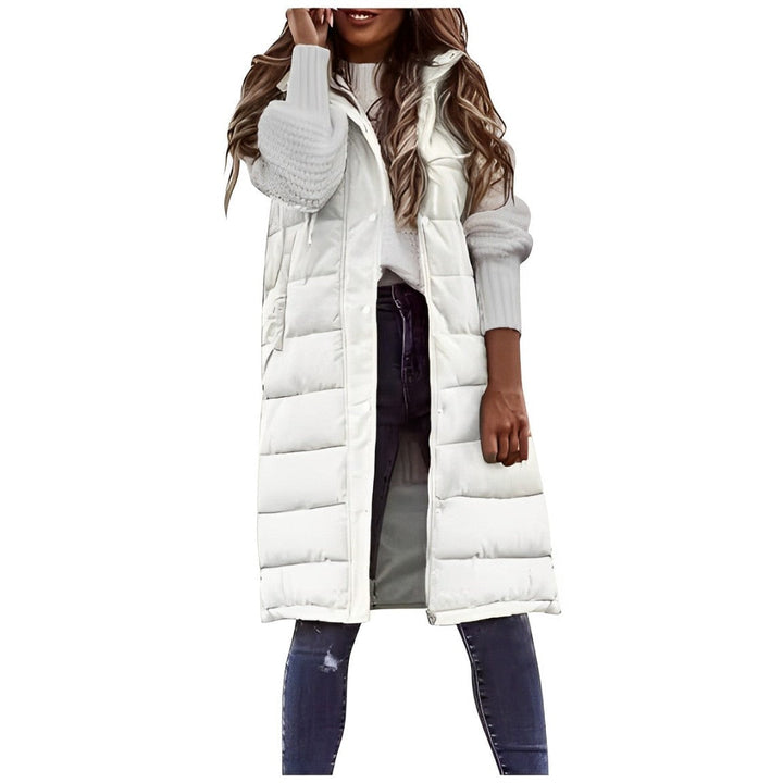 Long Sleeveless Quilted Coat
