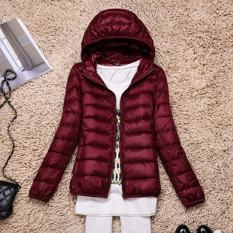Ultra-Light Women's Down Jacket with Hood