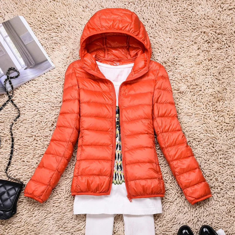 Ultra-Light Women's Down Jacket with Hood