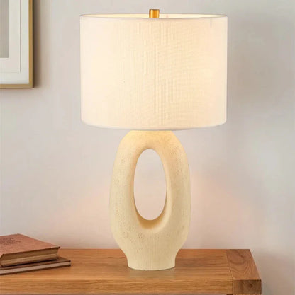 Kiki's Way | Aleyna Resin Table Lamp – Fabric Shade